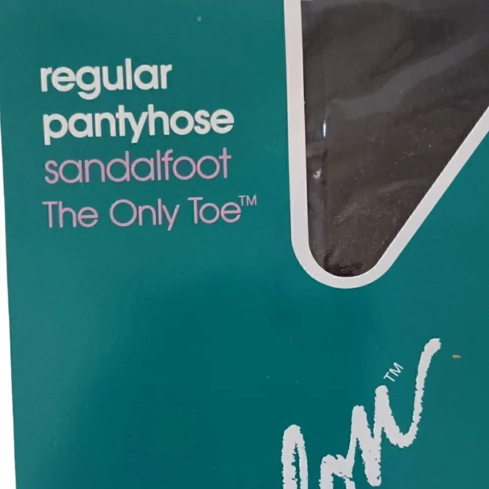 Vintage Sears Hug-Alon Pantyhose‎ Off Black Average Sandalfoot NOS 1 Pair USA